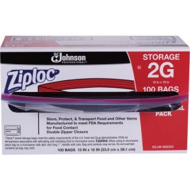 Ziplock Food Storage bags -2 Gallon - 100 ct