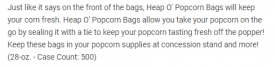 Popcorn Bag Heap O 28 oz 500