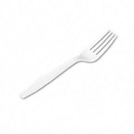 Forks Medium Weight Plastic White 1000ct
