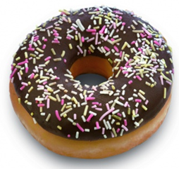 DONUTS: COCOA DIPPED TUTTI DOTS 36 CT