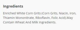 Grits Quick White Corn General Mills 12/32 oz