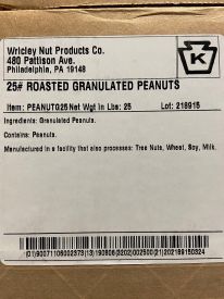 Peanuts, Granulated 25 lb bulk case