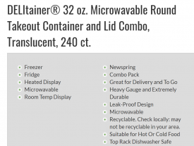 Plastic Soup Container W/ Lid 8oz 240ct