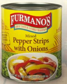 Mixed Pepper Strips And Onions 6/#10   Furmano