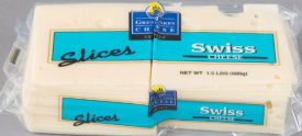 SLICED SWISS CHEESE  6/24 OZ  GREAT LAKES