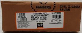 Orchards Best Cranberry Juice 2.5 Gallon Bag/Box