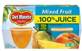 Del Monte Mixed Fruit Cup  4 oz  24/case