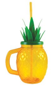 Pineapple Cup with Lid & Straw 24oz 48ct