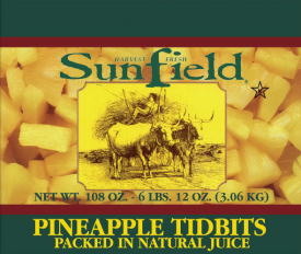 Pineapple Tidbits In Juice 6/#10