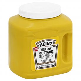 Mustard Yellow Plastic Pumpable Jug Heinz