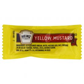 Mustard Yellow Portion Packs Heinz 500/C
