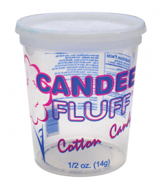 Candee Fluff Containers W/ Lids Small 500ct