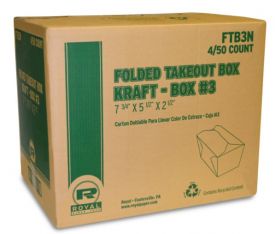 #3 Kraft Paper Take Out Container 200 ct
