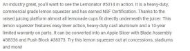 Lemon Squeezer Lemonator #5314