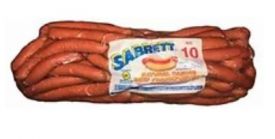 Sabrett Beef Hot Dogs W/Casing 11:1, 5 lb6 per Case)#606