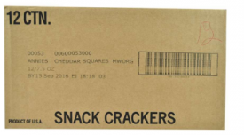 Cheddar Square Annies Crackers  12/7.5oz