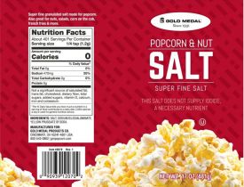 Popcorn Salt White 12/17 oz Cartons
