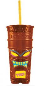 Tiki Cups With Bambbo Style Spoon 22oz 120 ct