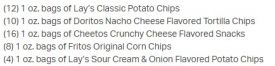 Potato Chip Frito-Lay Variety 50ct