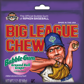 Big League Chew Gum Grape 2.1 oz 12/Pack