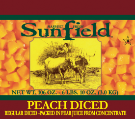 Peaches Diced In Juice 6/#10