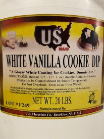 WHITE VANILLA COOKIE DIP 20LB PAIL US CHOCOLATE
