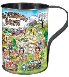 32 oz. Mountain Brew Tin Mug - 50/Case